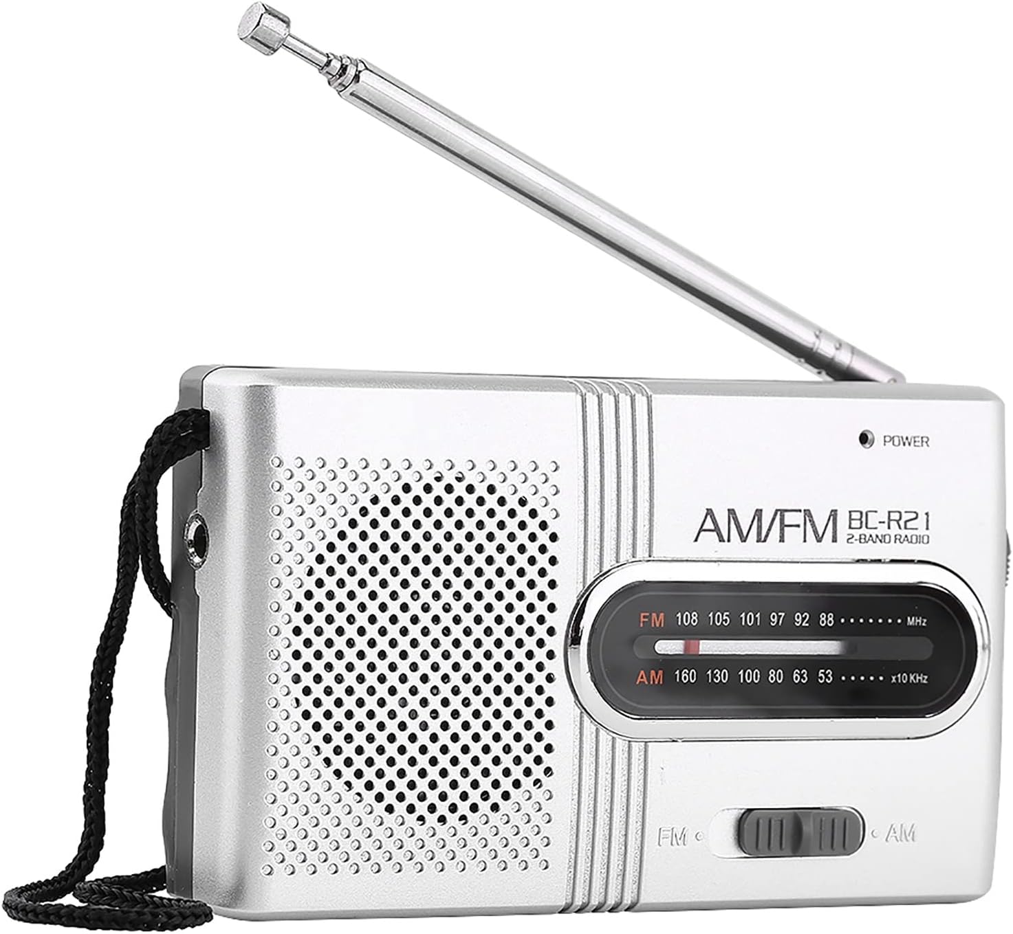 Tragbares Radio AM/FM, kleines Radio, Mini-Radio-Player, batteriebetrieben mit integriertem Lautsprecher, Kopfhöreranschluss, Radio-Player für Wandern, Camping, Outdoor-Aktivitäten