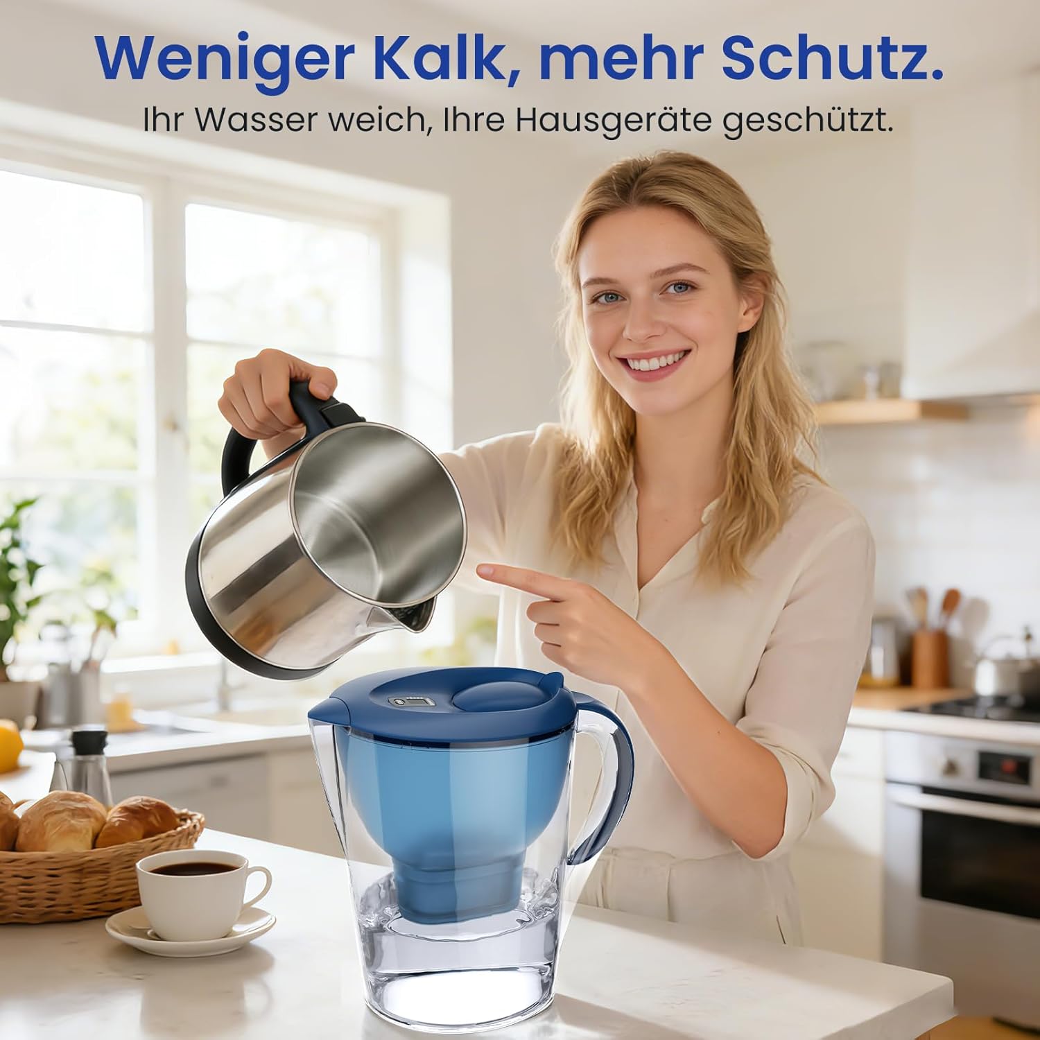 Wasserfilterkartusche für Brita Filter, 12 Stück, passend für alle Brita Wasserfilterkannen, zusätzlicher Kalkschutz, reiner Wassergeschmack, filtert PFAS, Chlor, Kalk, Metalle, ultimatives Gerät – Bild 4