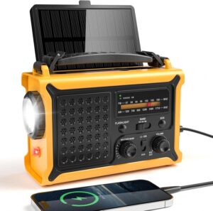 Solar-Kurbelradio mit 12000-mAh-Akk...