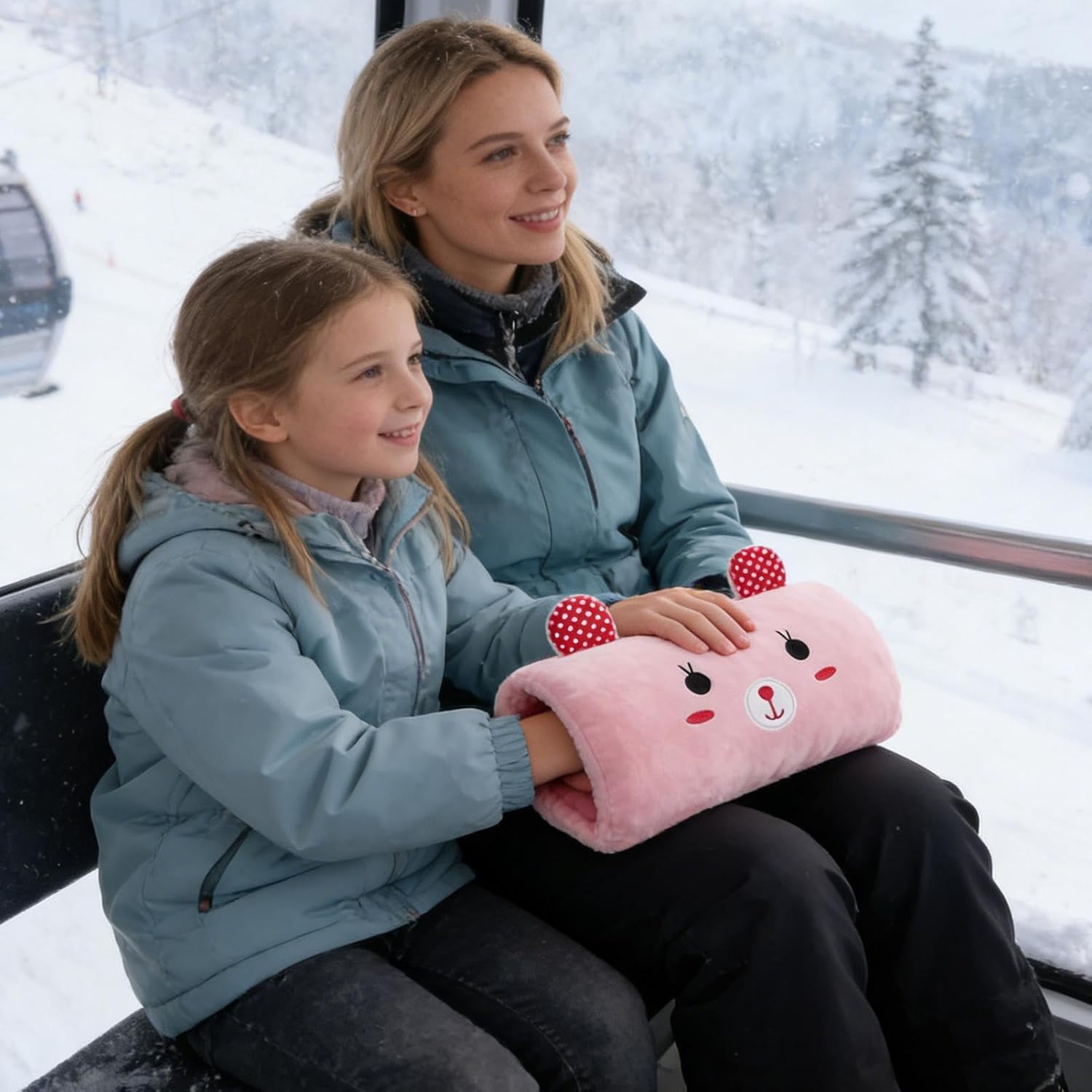 Generisch Plüsch-Handwärmer | Plüsch-Handwärmer in Form eines Kaninchens – Armkissen – für Kinder im Kindergarten, zu Hause bei kalten Winteraktivitäten im Freien, hält warm – Bild 2