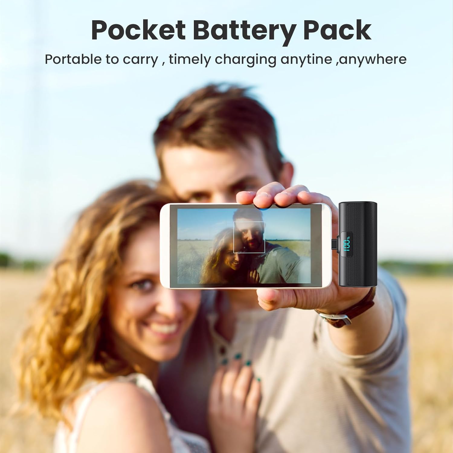 Mini-Powerbank 5200 mAh, kleine Powerbank USB C PD externer Akku, kompakter Akku mit LCD-Digitalanzeige, kompatibel mit iPhone 15/16/17-Serie, Samsung S25/24-Serie, Note, Huawei, iPad Schwarz – Bild 8