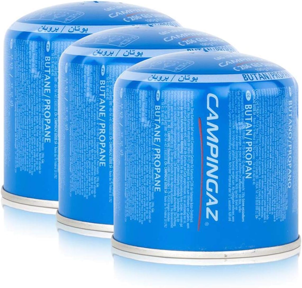 Campingaz C 206 GLS Super Pierceable Kartusche 190 g Butan/Propan Gas (3er Pack)