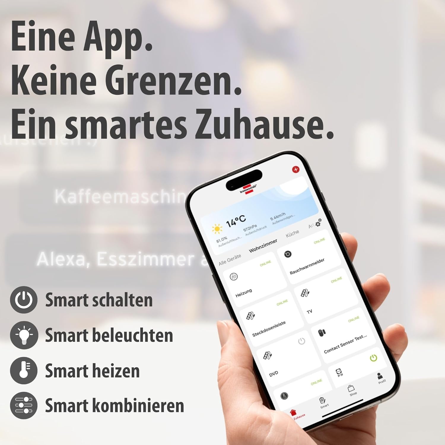 Brennenstuhl Connect WiFi Rauchwarnmelder RM A 3020, inkl. 2X Batterien | Rauchmelder WLAN inklusive 2x austauschbaren Batterien, geprüft nach EN 14604, mit App-Benachrichtigung – Bild 8