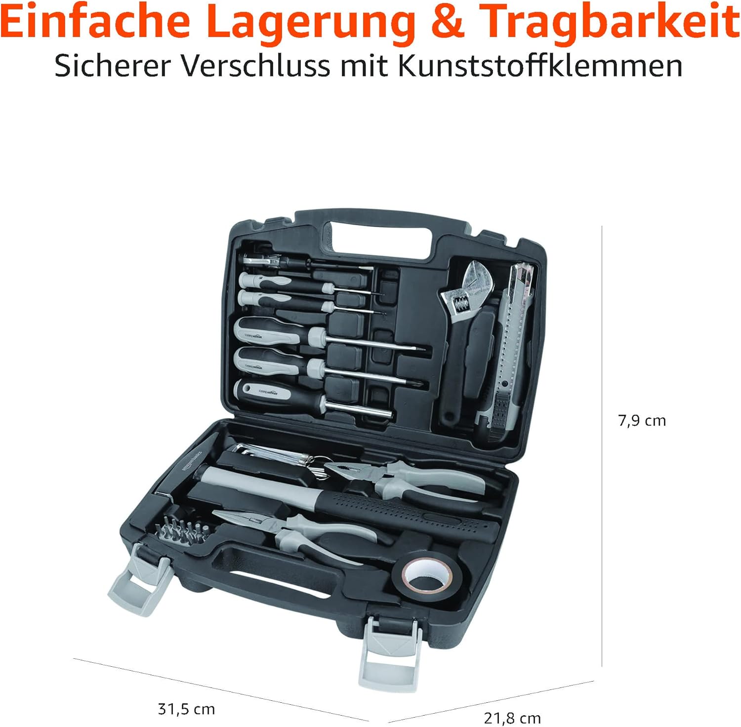 Amazon Basics – Haushaltswerkzeug-Set, 32-teilig – Bild 3