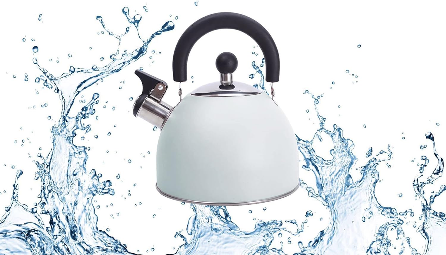 RHP Induktions-Edelstahl-Wasserkocher mit Pfeife (2,5 l) I Pfeifenkessel, Pfeifkessel, Teekessel – für alle Herdarten – Küche & Camping – hitzebeständiges & rutschfestes Design – für Tee, Kaffee (lila) – Bild 7