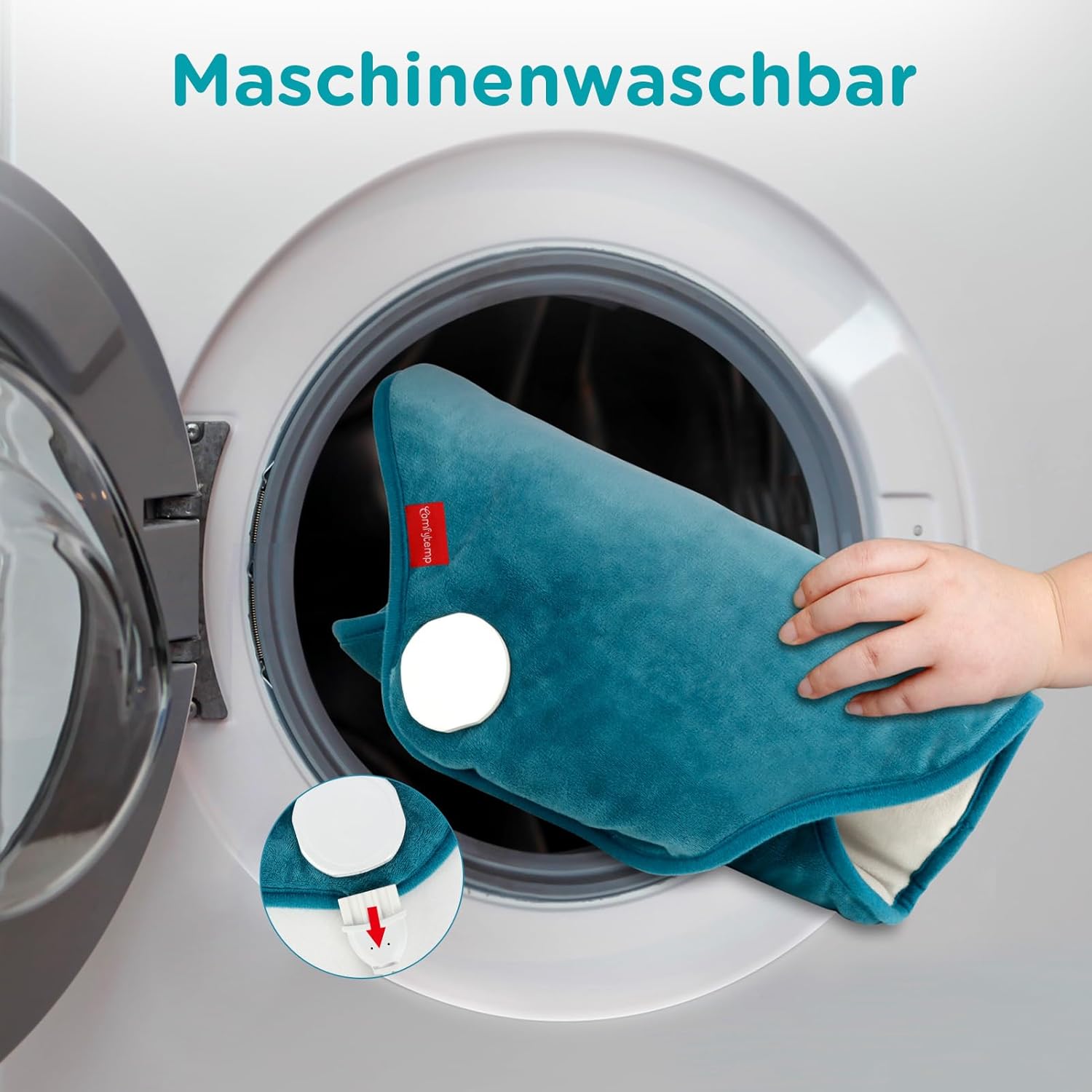 Comfytemp großes Heizkissen für den Rücken mit 9 Heizstufen, 0,5-9h, automatische Abschaltung, 39 x 61 cm, elektrischer Rückenwärmer, Wärmegürtel, Wärmekissen, maschinenwaschbar (max. Taillenumfang: 120 cm) – Bild 7
