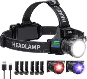 ET Stirnlampe LED wiederaufladbar m...
