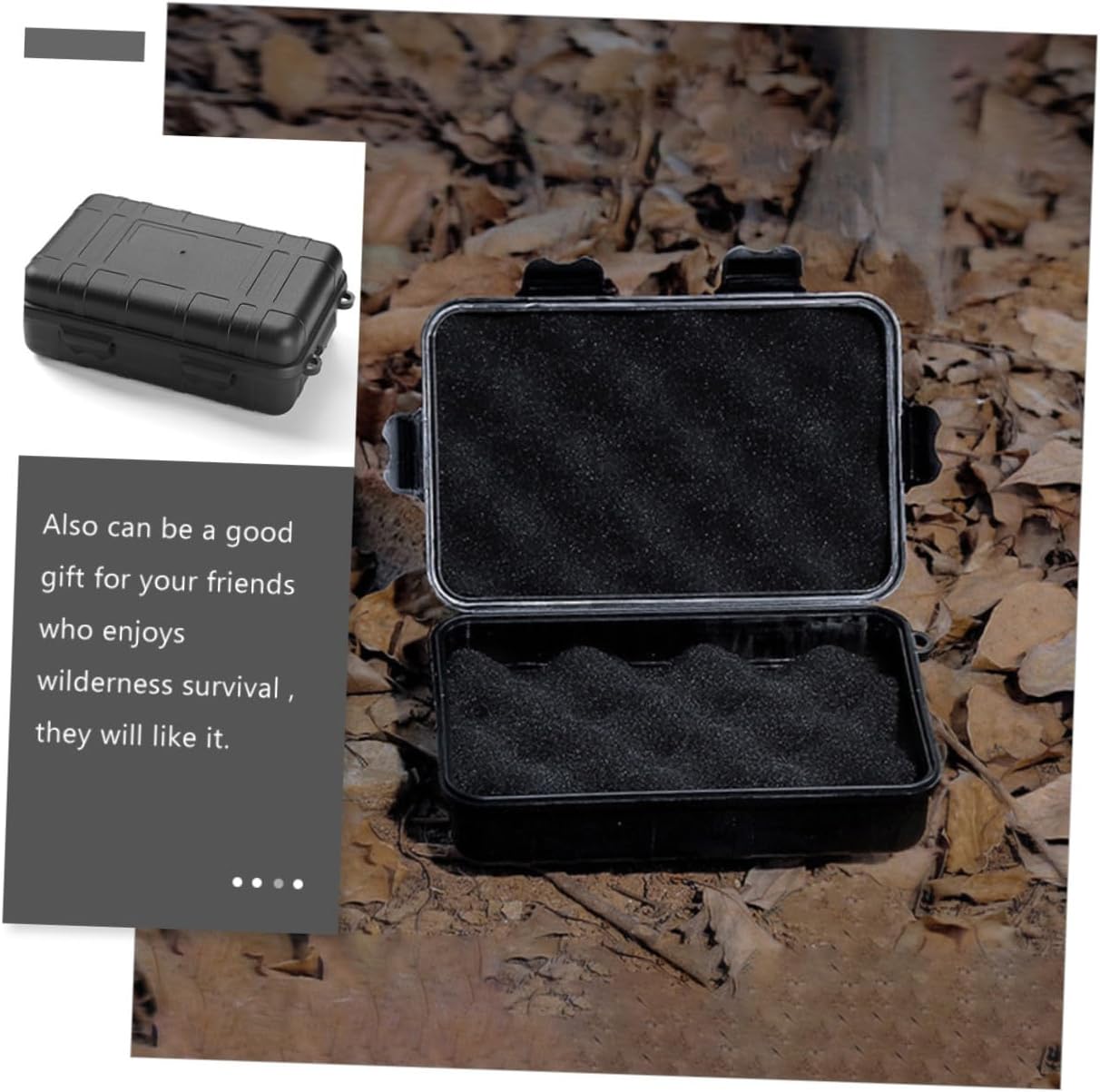 GARVALON 2 Stück stoßfeste wasserdichte Survival-Aufbewahrungsbox, abschließbarer Outdoor-Organizer aus robustem PP, stoßfest und praktisch für Camping und Notfälle – Bild 2
