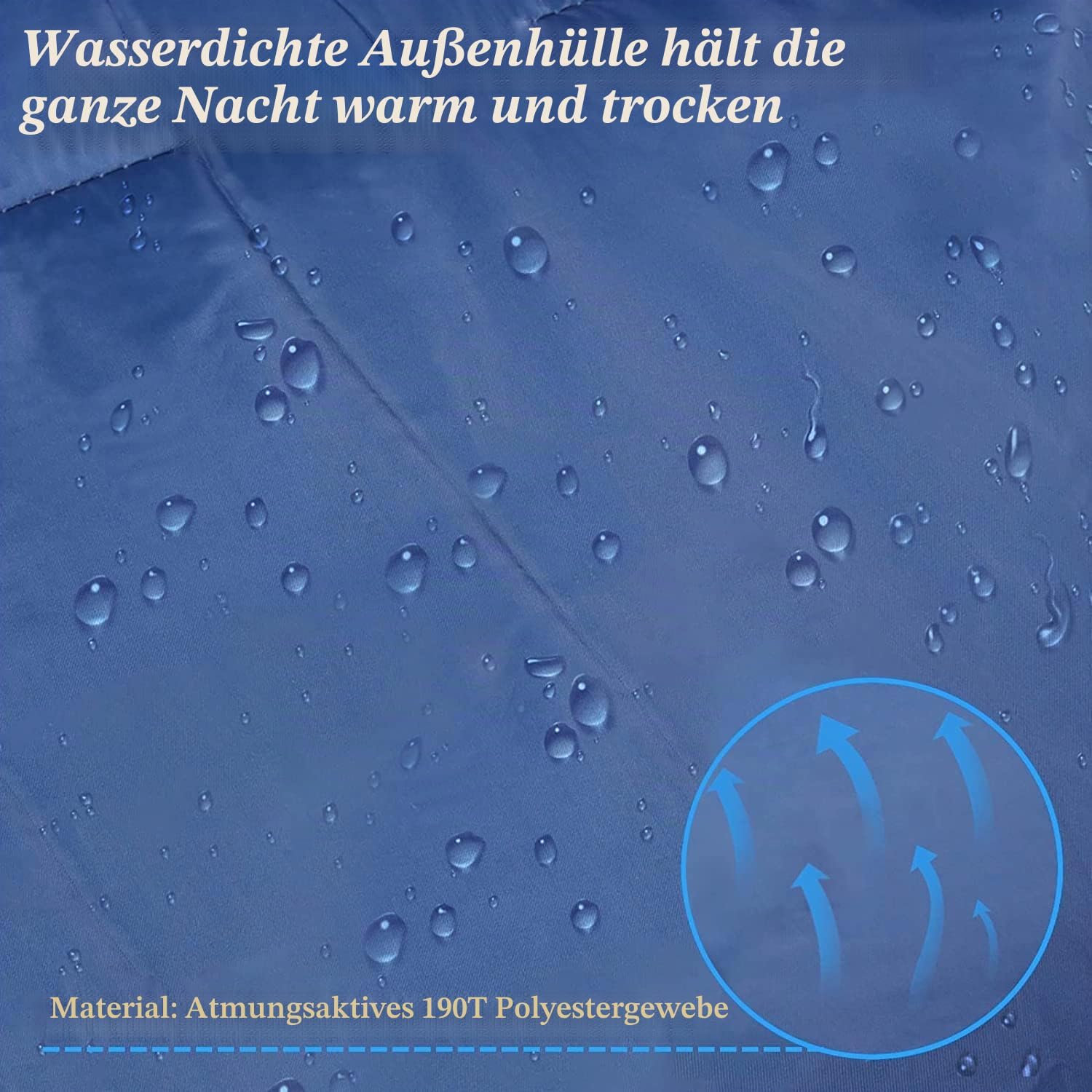 Outdoor-Schlafsack für Camping, 3-Jahreszeiten-Schlafsack für Erwachsene, 2-in-1-Funktions-Deckenschlafsäcke, warm, leicht, wasserdicht für Rucksackreisen, Wandern und Reisen – Bild 4