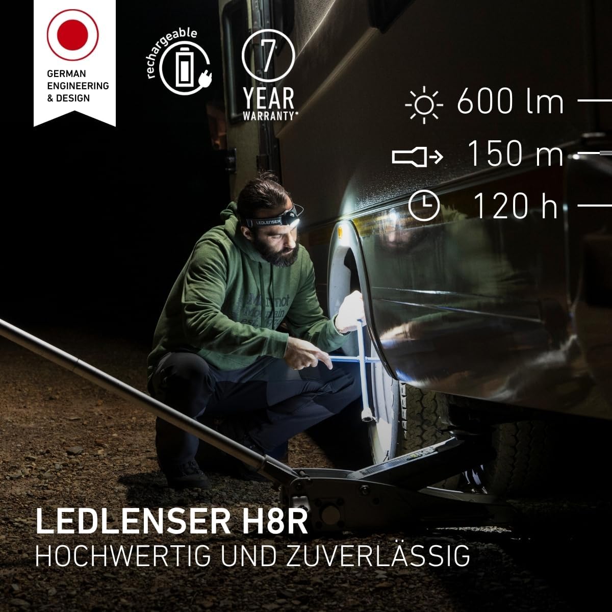 Ledlenser 500853 Taschenlampe, schwarz/rot, M – Bild 2
