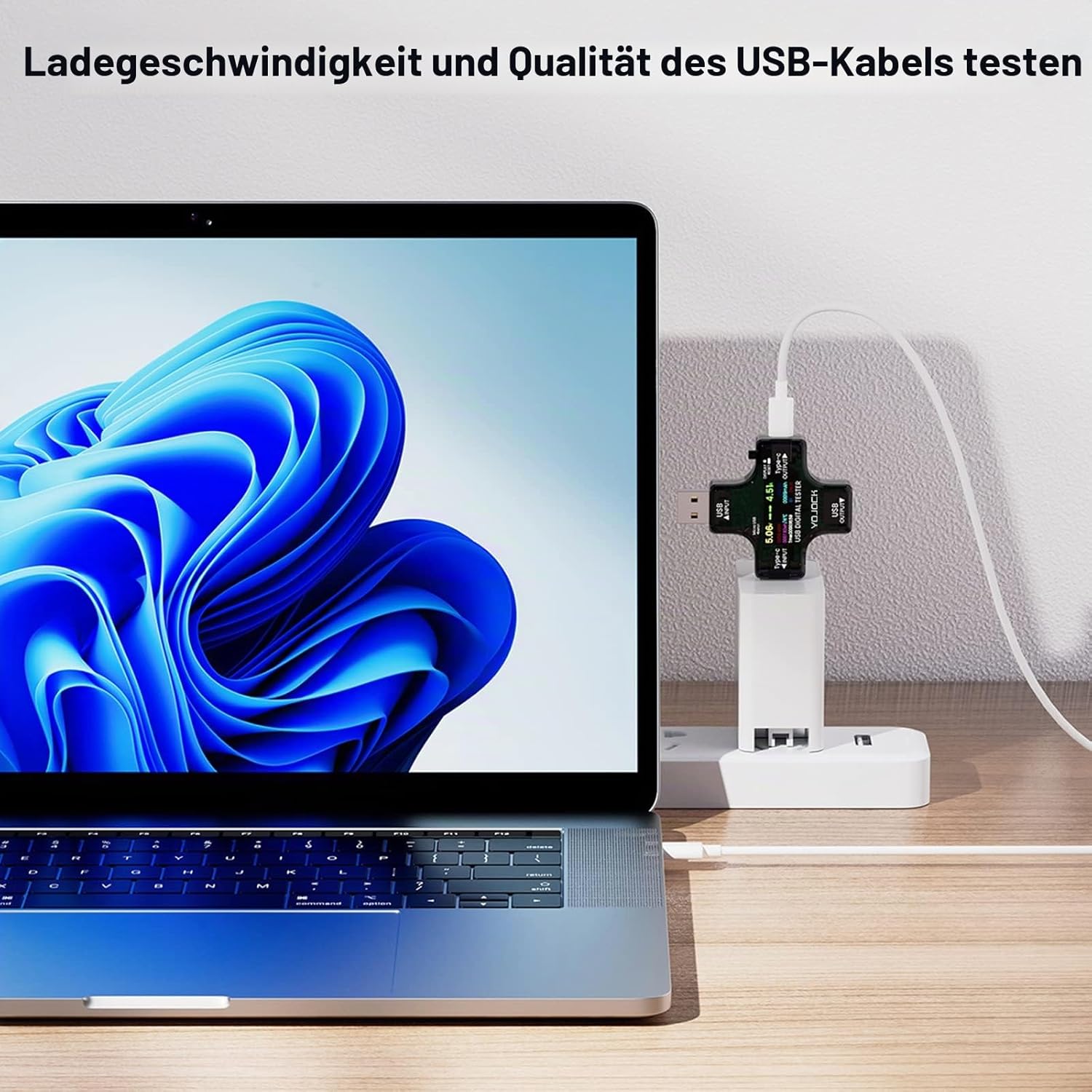 USB-Tester-Messgerät, 2-in-1-USB-C-Strommessgerät, digitales Multimeter, Strommessgerät, Leistungsmesser, Spannung, Voltmeter, Strom, Leistungskapazitätsdetektor – Bild 4