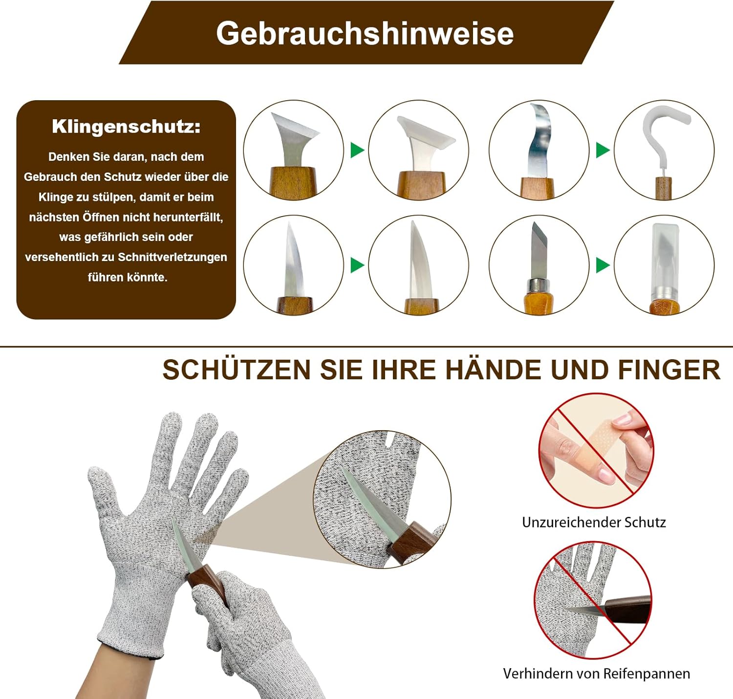 23-teiliges Schnitzwerkzeug-Set, Schnitzset für Heimwerker, Anfänger, professionelles Holzschnitzwerkzeug-Set für Erwachsene und Anfänger, inklusive Inspiration und künstlerischer Anregung – Bild 5