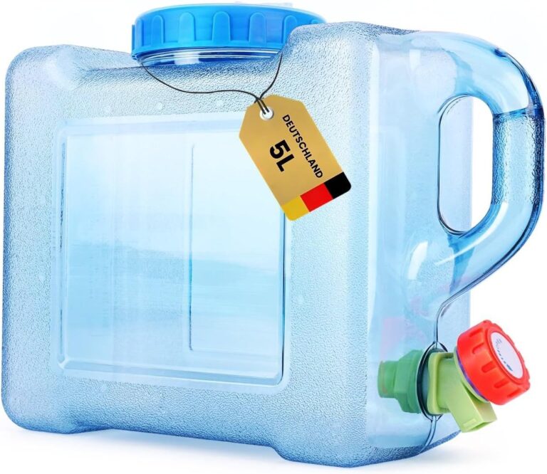 Umikk 5L~22L Camping-Wasserkanister, Wasserbehälter mit Wasserhahn, tragbarer Trinkwasserkanister, Wassertank Camping mit Griffen, Wasserkanister BPA-frei, für Outdoor-Reisen, Zuhause, Trinkaufbewahrung
