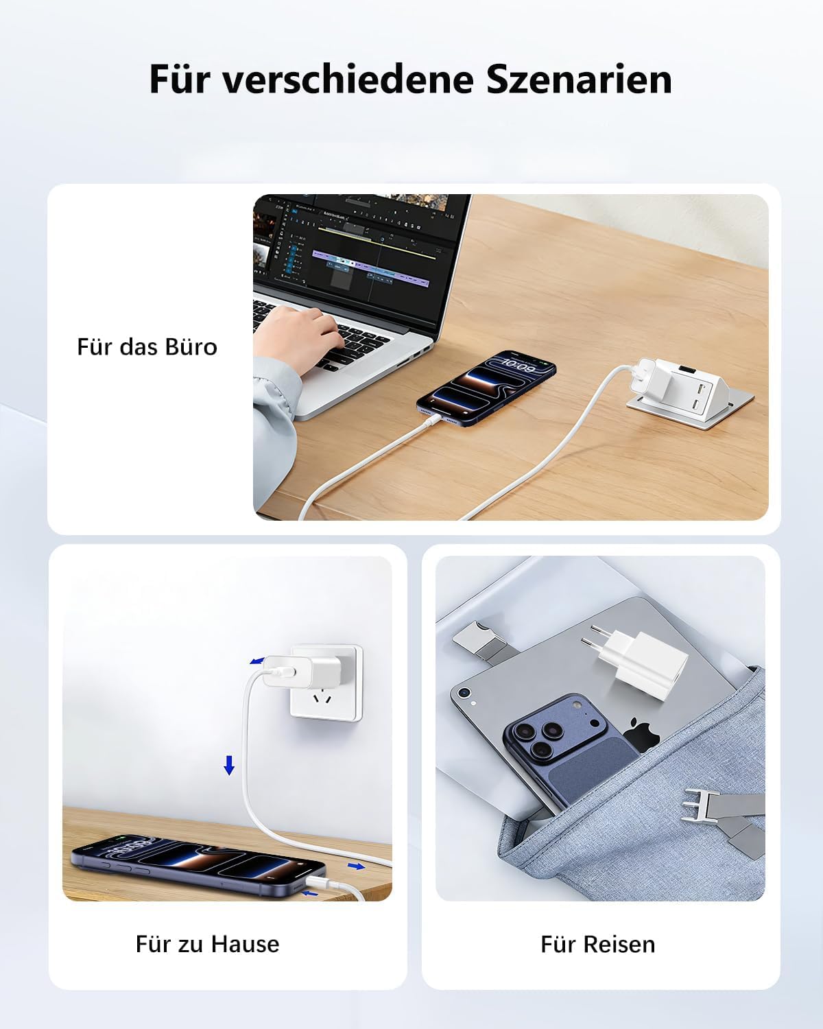 USB C Ladegerät Schnellladekabel für iPhone 17 16 15 Pro Max Plus/17 Air/17e/16e, iPad Pro/Air Mini/10.11. Generation, 2er Pack 25W USBC Schnellladegerät 2M Kabel Ladegerät Adapter Netzteil Stecker – Bild 6