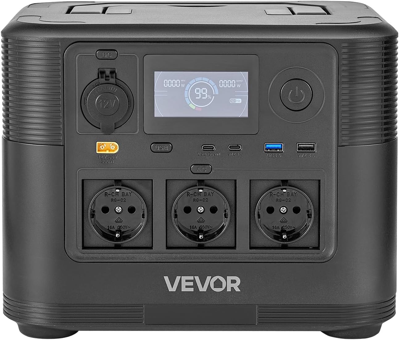 VEVOR Tragbares Kraftwerk, 1800 W Solargenerator, 1008 Wh LiFePO4-Batterie-Backup mit 8 Ausgängen für Notfälle zu Hause, Camping im Freien, Reisen mit dem Wohnmobil (Solarpanel nicht im Lieferumfang enthalten) – Bild 9
