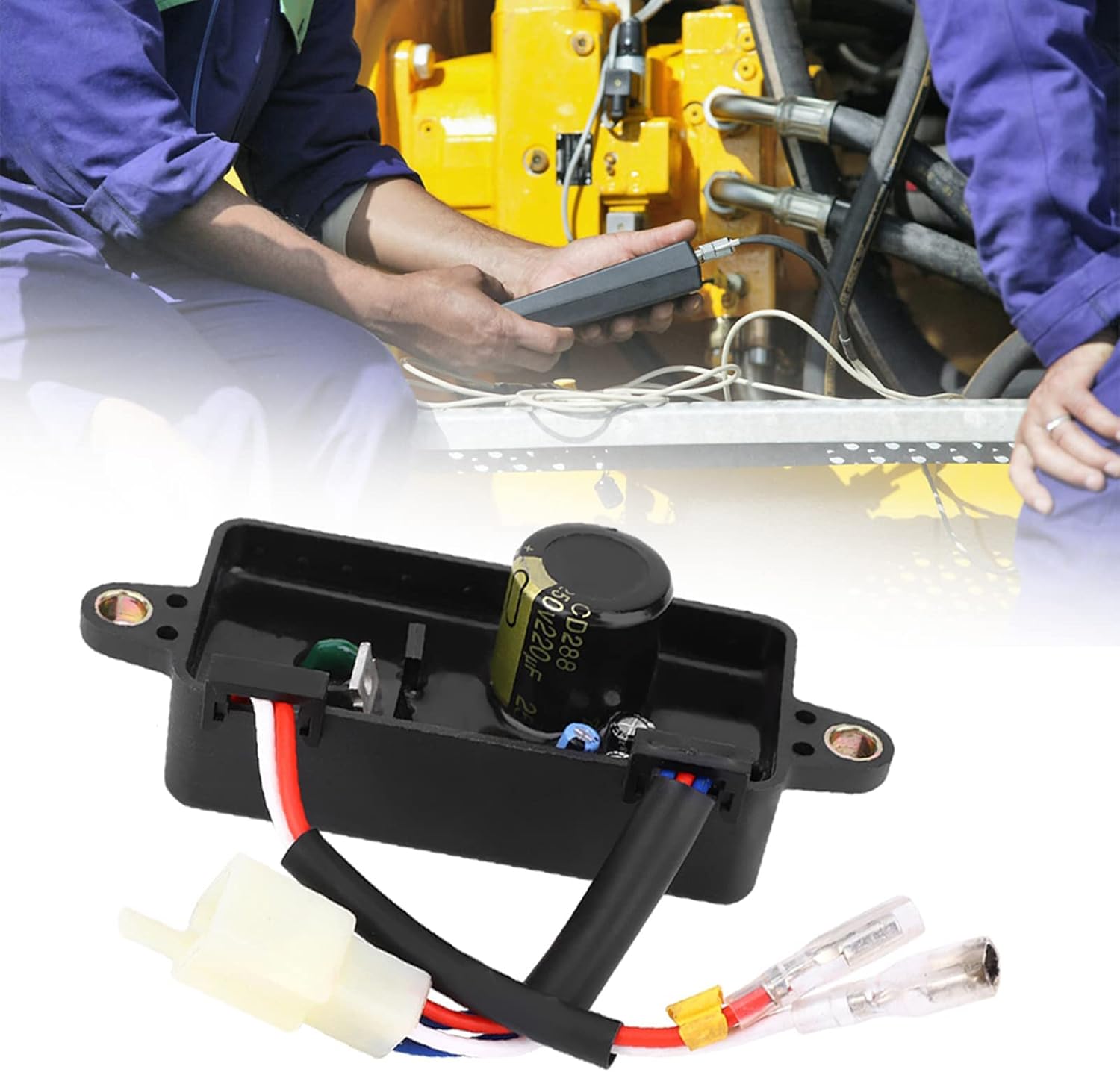 Watris Veiyi Generator-Spannungsstabilisator, 2,8 kW einphasiger Spannungsregler, 250 V 220 UF Generator, Auto-Spannungsregler, universeller AVR für 1–3 kW Generator-Voltregler – Bild 4