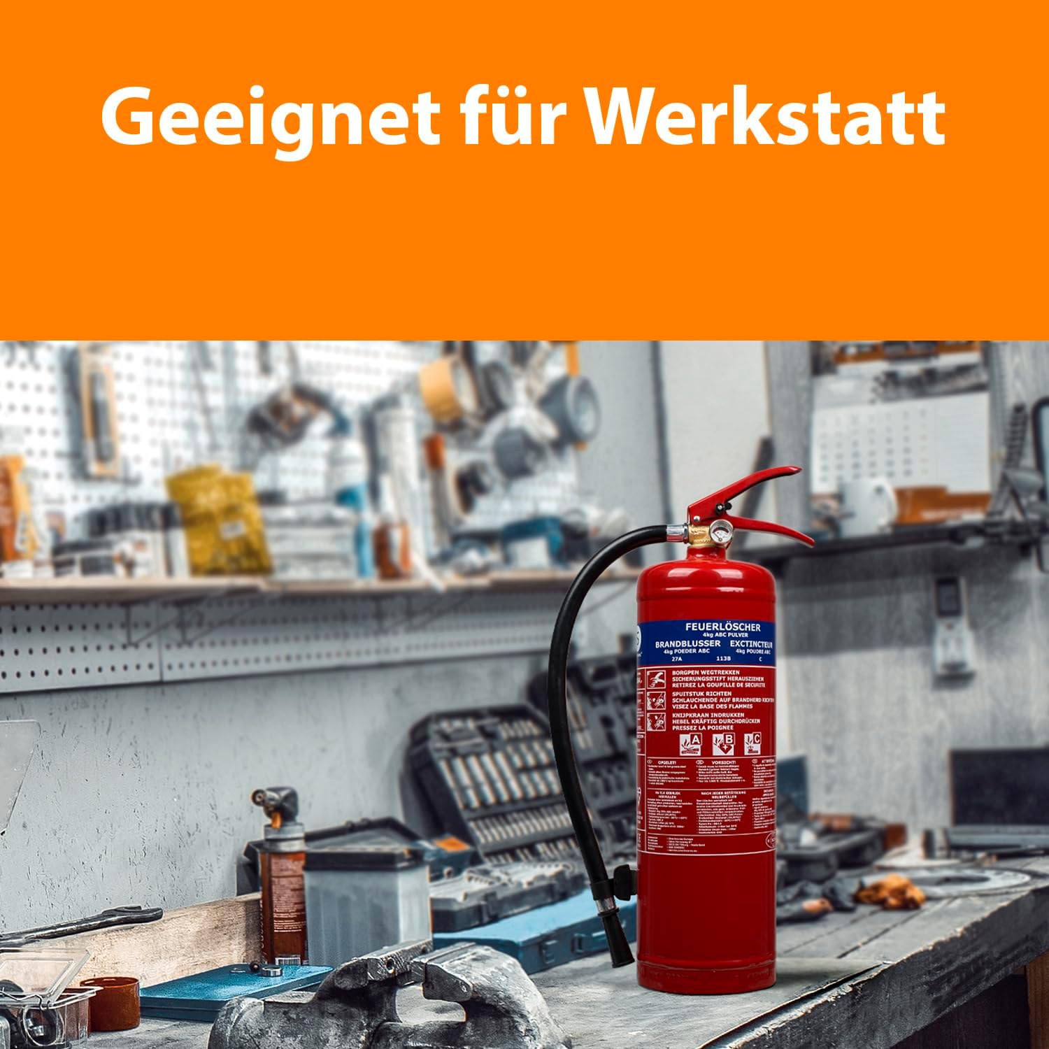 Smartwares SW BB1 Feuerlöscher, rot, FEX-15140 (BB4.4) – Bild 5