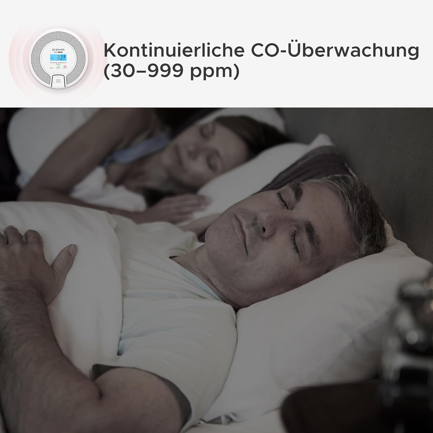 X-Sense CO03D Kohlenmonoxidmelder mit Digitalanzeige, CO-Detektor, präziser Sensor mit 10 Jahren Lebensdauer, austauschbare Batterie, zertifiziert nach EN 50291 – Bild 2