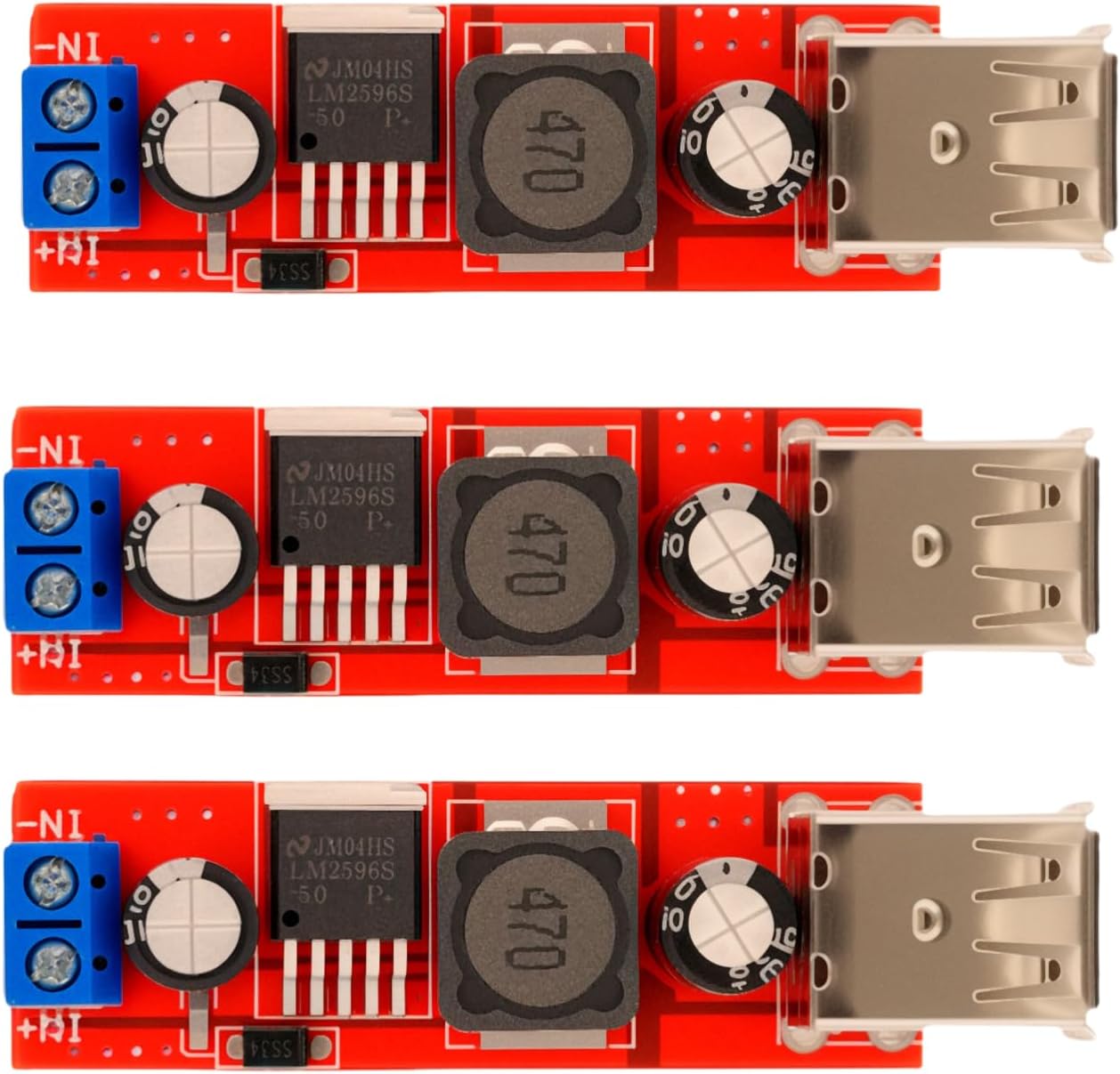 Doppelter USB-DC-DC-Abwärtswandler, 6 V–40 V auf 5 V, 3 A, Buck-Spannungswandler, Ladestromversorgungsmodul (3 Stück) – Bild 2
