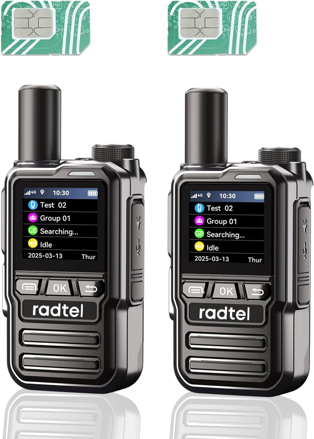 Radtel P8 PoC-Radio (Push-to-Talk über Mobilfunk), Handfunkgeräte mit unbegrenzter Reichweite für das ganze Land, Zwei-Wege-Radios, GXIN-Amateurfunk (2er-Pack mit 2 SIM-Karten) – Bild 10