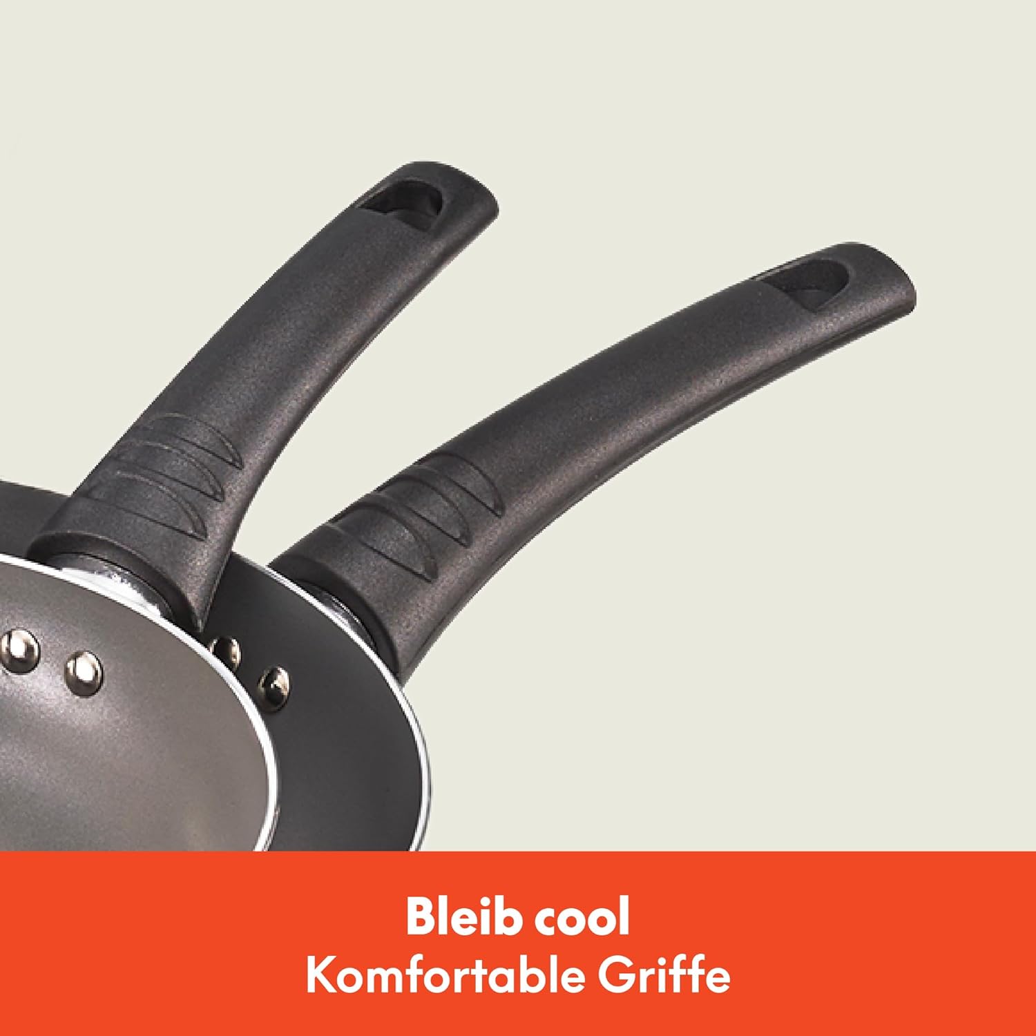 bella Antihaft-Kochgeschirr-Set mit Glasdeckel – Backzubehör, Töpfe und Pfannen, Aufbewahrungsschüsseln und Utensilien aus Aluminium, für alle Herdarten geeignet, 21-teilig, Schwarz – Bild 6