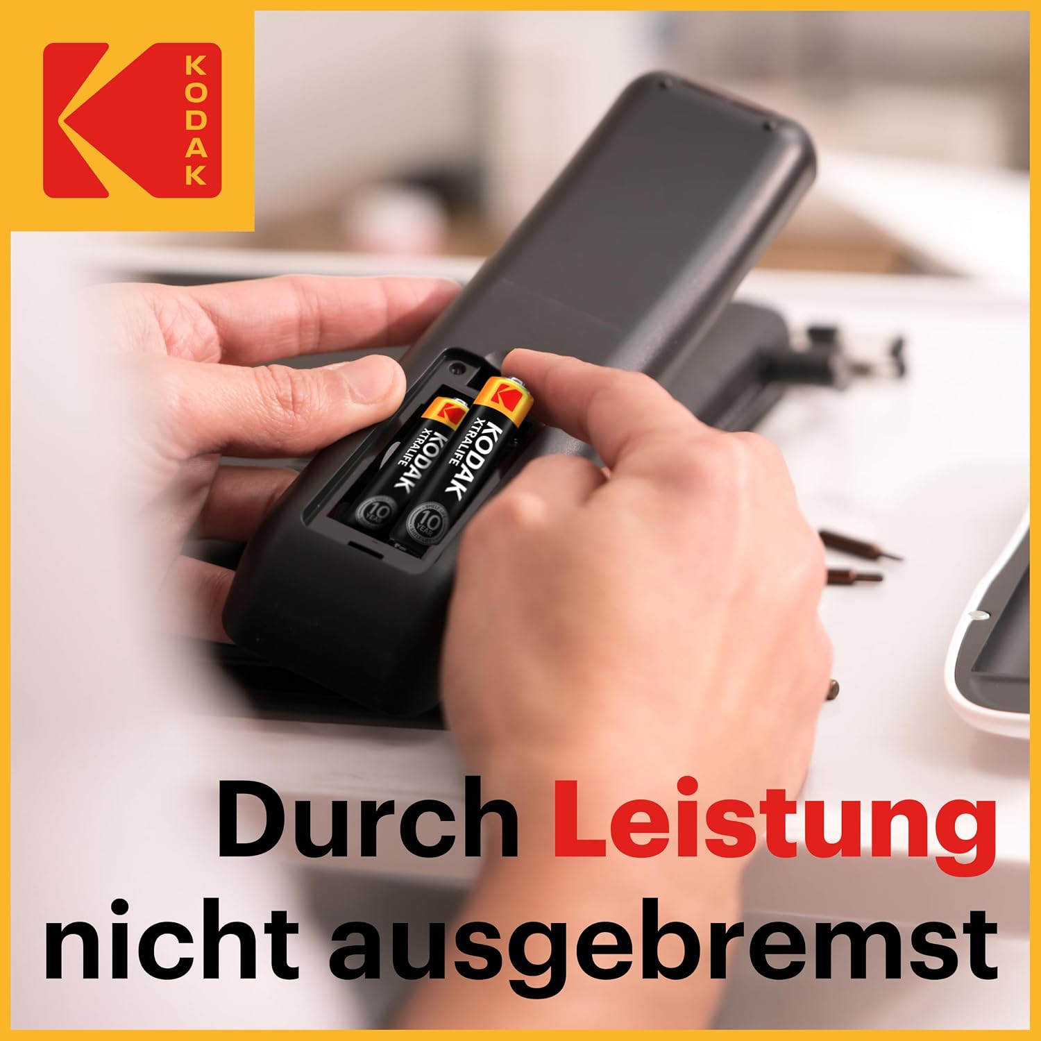 Kodak Xtralife AAA-Batterien 24er-Pack, Triple-A-Alkali-LR03-1,5-V-Batteriesatz, ideal für Haushaltsuhren, Fernbedienungen, kabelloses Spielzeug und Elektronik | 109 % mehr Leistung, 10 Jahre Haltbarkeit, fortschrittlicher Auslaufschutz, Hochleistungsbatterien – Bild 5