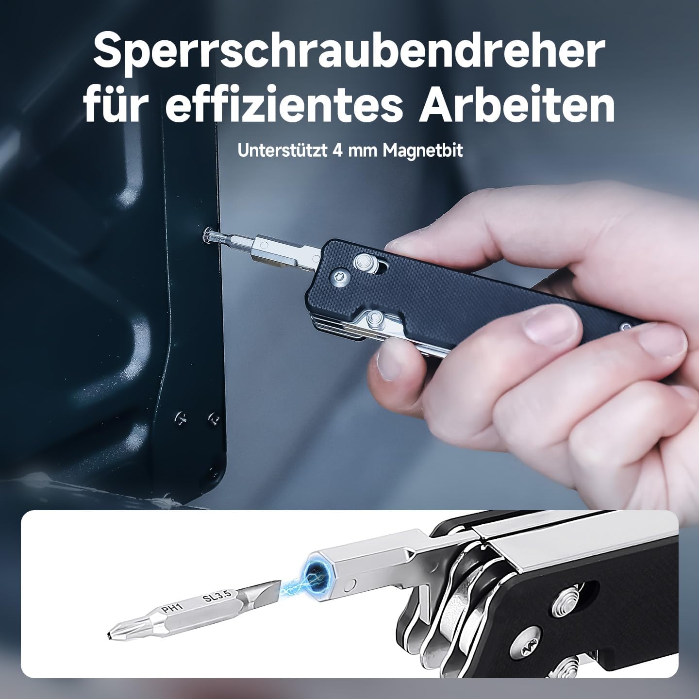 NexTool Knight K30 11-in-1-Klappmesser mit Verriegelung, EDC-Multifunktionswerkzeug mit 14C28N-Stahlklinge und G10-Griff, geriffelte Schere für den täglichen Gebrauch, Camping und Wandern – Bild 7