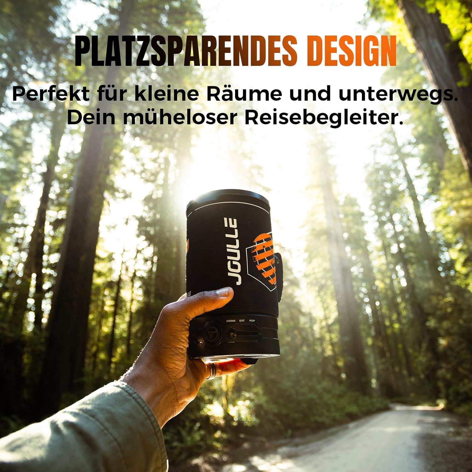 STOKE VOLTAICS Wasserkocher, tragbarer Wasserkocher für Kaffee und Tee, Mini-Teekessel aus Edelstahl 304, 240 V, schnell kochendes Wasser mit automatischer Abschaltung, Camping- und Reiseutensilien – Bild 3