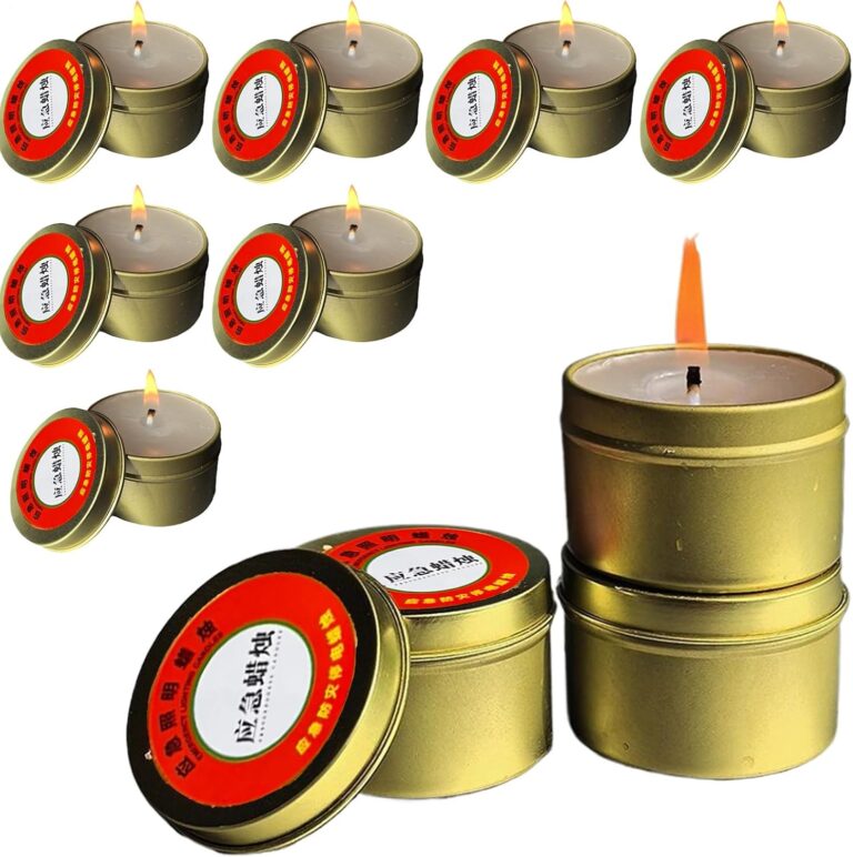 Notfallkerzen, Stromausfall, 10 Stück, Kerzen, lange Brenndauer, Notfall, winddicht, rauchfrei, Notfallkerzen, lange Brenndauer, Notfall-Blackout-Überlebensausrüstung, Outdoor-Kerze, für