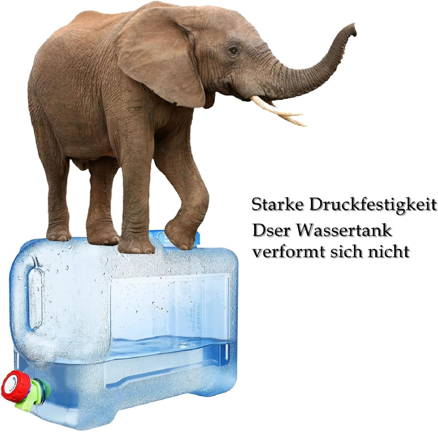 Trintion Wasserkanister mit Wasserhahn und Schraubdeckel, Wasserbehälter, Trinkwasserbehälter, Wassertank für Wandern, Camping, Picknick, Wohnwagen – Bild 4