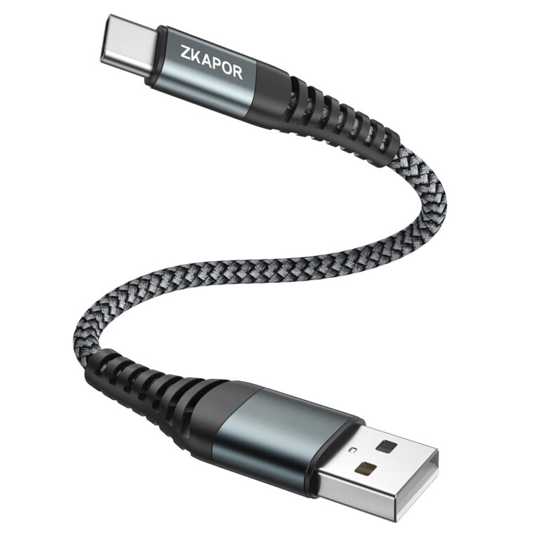 ZKAPOR USB C Kabel kurz 30 cm, Schnellladekabel USB C 3A Nylon geflochtenes USB-Kabel Typ C kompatibel mit iPhone 15/15 Pro Max, Samsung Galaxy S24/S23/S22/S21, Note 10, Huawei P40/P30, Google Pixel