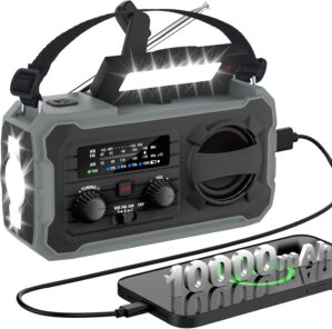 FIVAVA Kurbelradio, tragbares Solar...