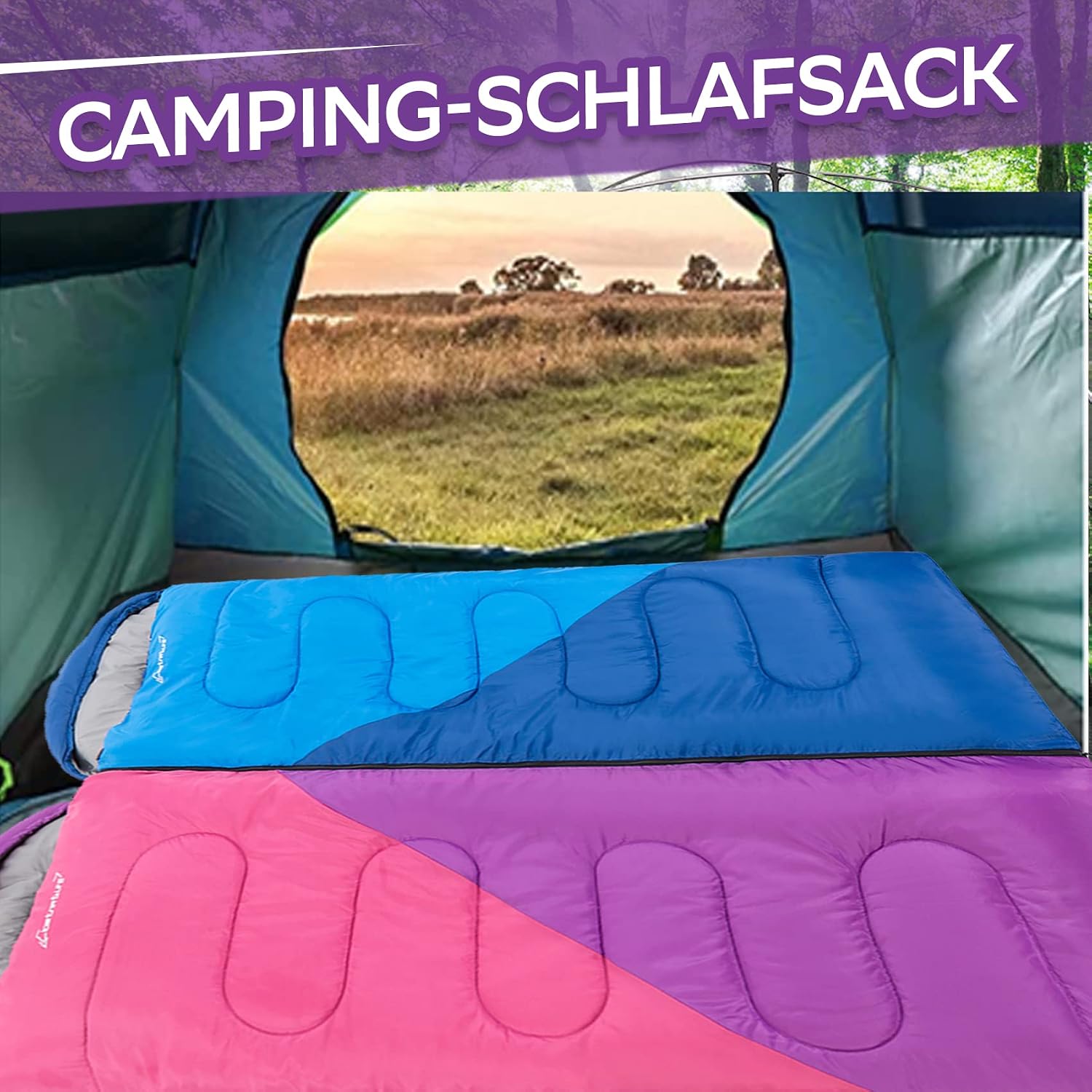 Clostnature Leichter Schlafsack für Camping – Outdoor Casual Deckenschlafsäcke mit kleinem Packmaß für Erwachsene, Damen, Herren, Wandern, Sport, Bergsteigen (linker Reißverschluss) – Bild 6