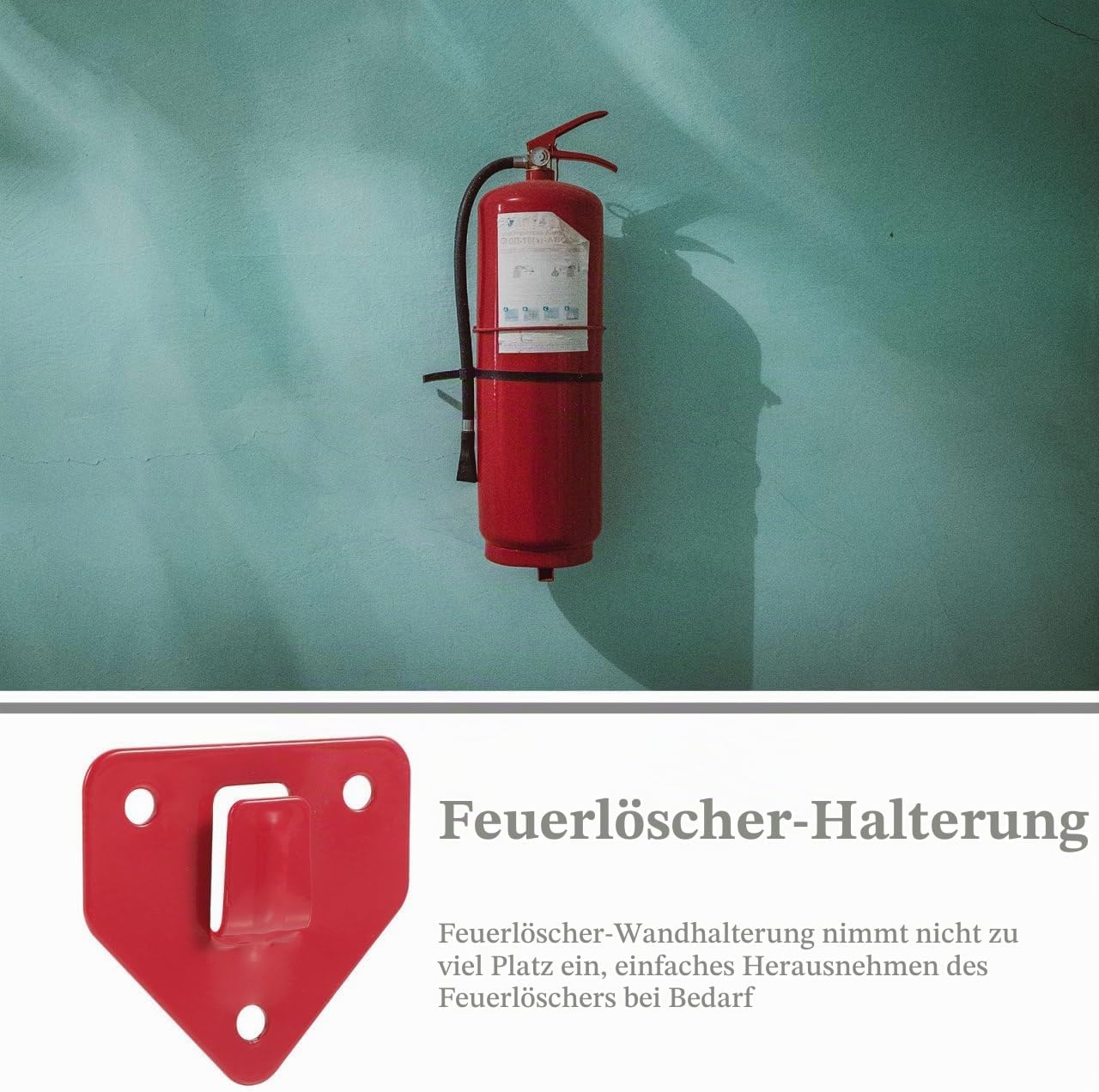 jojofuny 8 Stück Feuerlöscher-Wandhalterung – Universelle Wandhalterung aus robustem Metall für Trockenchemikalien und Wasserlöscher – Stabile Feuerlöscher-Halterung für Zuhause, Werkstatt & Büro – Bild 8