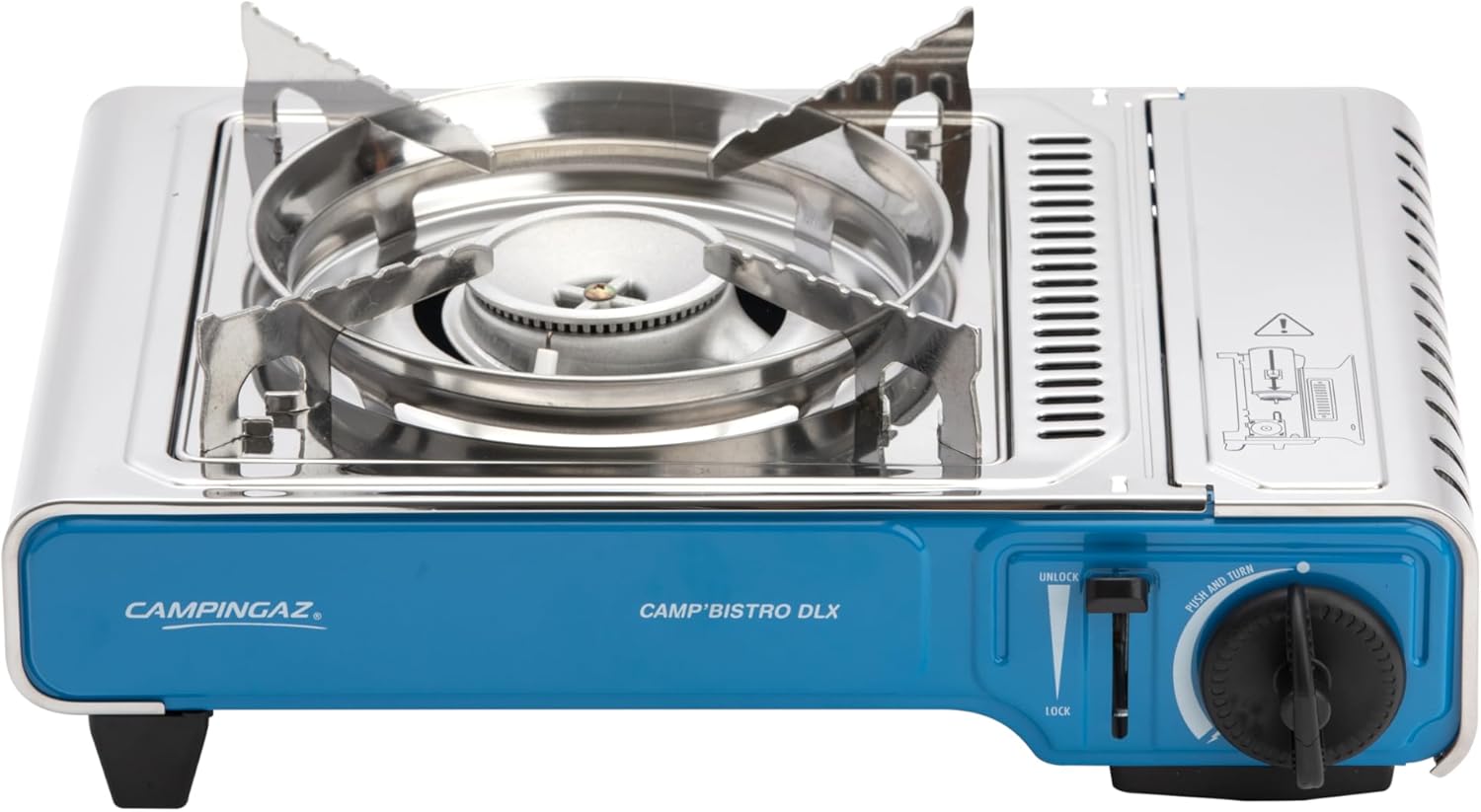 Campingaz Camp Bistro DLX, kompaktes Outdoor-Gas/Gaskartuschen/Campingkocher, Camp Bistro DLX, 1 Glühbirne, 2200 Watt, mit Überhitzungsschutz und Tragetasche