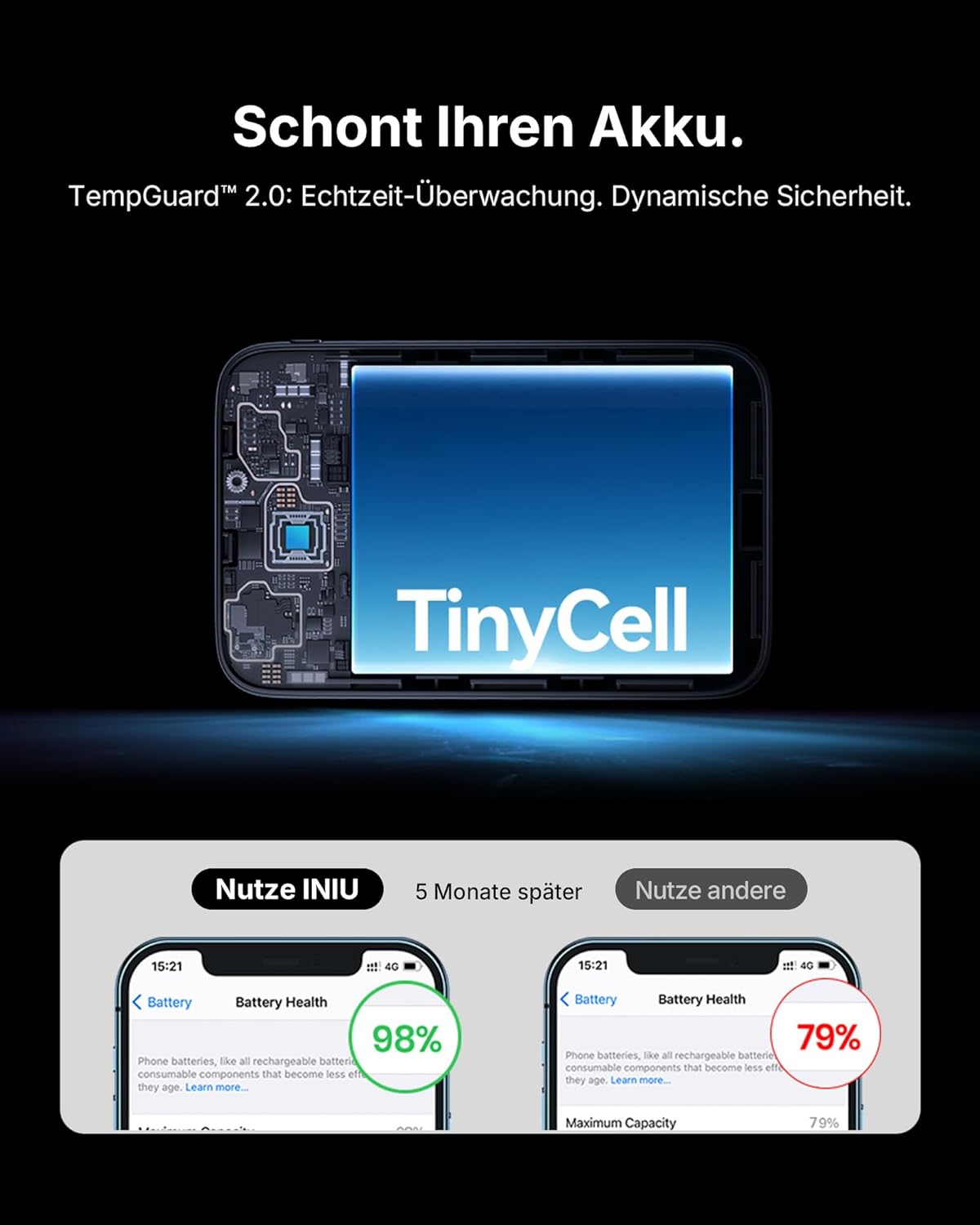 INIU Powerbank, Ultra Mini 45W Schnellladung 10000mAh Powerbank mit angeschlossenem USB-C-Kabel, flugsichere externe Handy-Akkus, Travel Essential für iPhone 17 16 Pro, Samsung S25, Xiaomi, iPad usw – Bild 7
