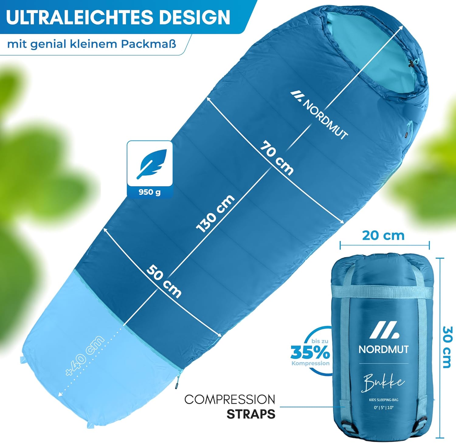 Mitwachsender Kinderschlafsack von NORDMUT für zuverlässigen Kälteschutz – Kinderschlafsack aus ungiftigen Materialien – 3-Jahreszeiten-Kinderschlafsack (200 GSM) für Outdoor-Abenteuer – Bild 5