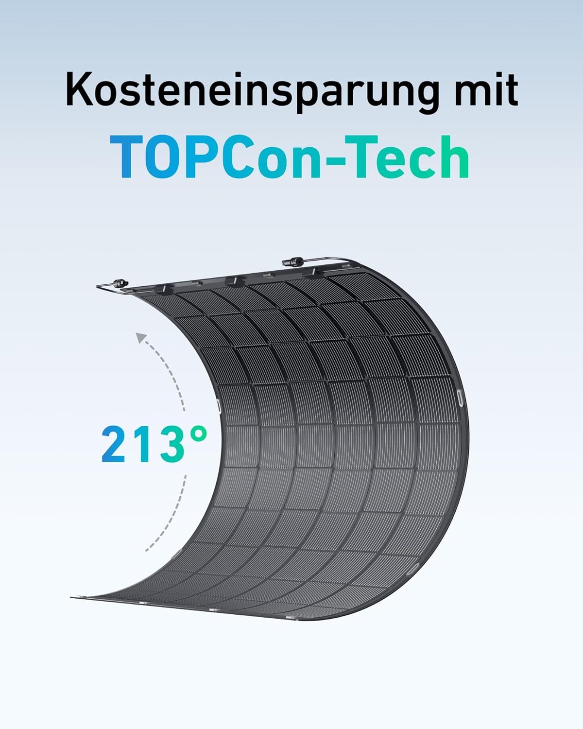 ALLDREI Flexible Solarmodule 2 Stück – 450 W flexibles Solarpanel-Set, 213° gebogene PV-Module mit TopCon-Tech, 2 x 225 W wasserdichte Photovoltaik für Wohnmobil, Balkonkraftwerk, Camping, Boot, 0 % MwSt – Bild 6