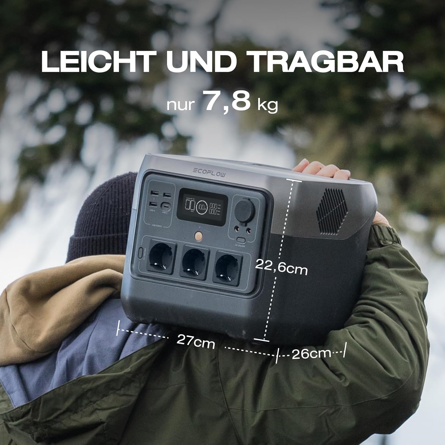 EF ECOFLOW RIVER 2 Pro Portable Powerstation, 768 Wh Solargenerator mit LiFeP04, Schnellladung in 70 Minuten, für Camping/Wohnmobil, kleine Verpackungsmängel, Produkt unbenutzt (generalüberholt) – Bild 4