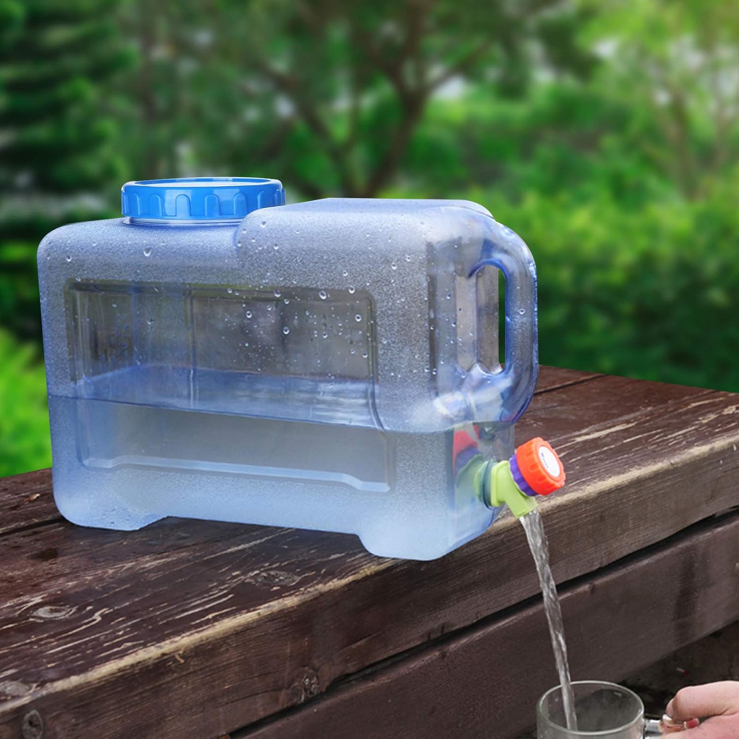 Trintion Wasserkanister mit Wasserhahn und Schraubdeckel, Wasserbehälter, Trinkwasserbehälter, Wassertank für Wandern, Camping, Picknick, Wohnwagen – Bild 9
