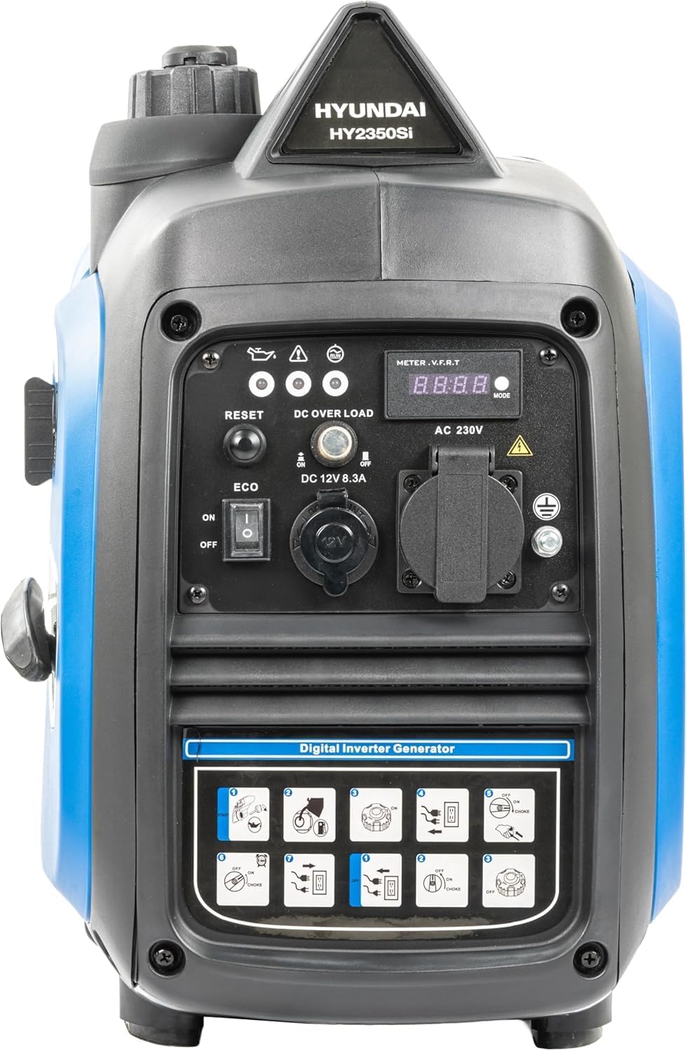 Hyundai 2000 W/1800 W kontinuierlicher Benzin-Generator mit reinem Sinus-Wechselrichter, EU-Stecker, 3 Jahre Garantie – HY2350Si-EU – Bild 2