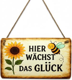 Holzschild Gartenschild mit Spruch ...