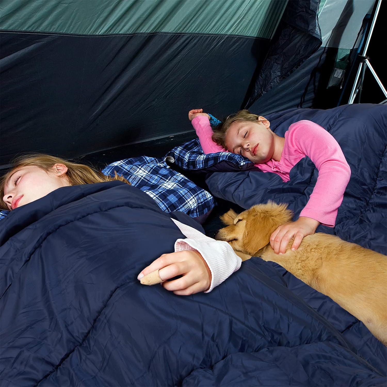 Doppelschlafsack aus Baumwollflanell für Camping, Wandern oder Wandern. Wasserdichter Schlafsack für 2 Personen, Queen-Size-Größe, für Erwachsene oder Jugendliche. LKW, Zelt oder Schlafsack, leicht – Bild 8