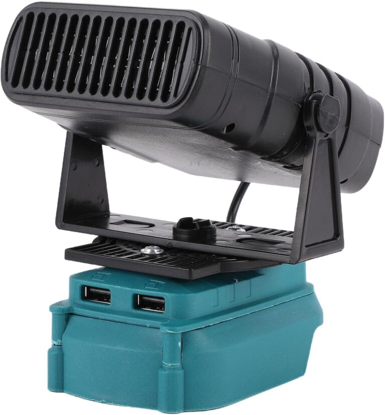 Dpofirs Batteriebetriebene Heizung, tragbare Raumheizung mit 2 Temperaturen für Autocamping, kompatibel mit BL1815 BL1820 BL1530 BL1840 BL1850 Batterien