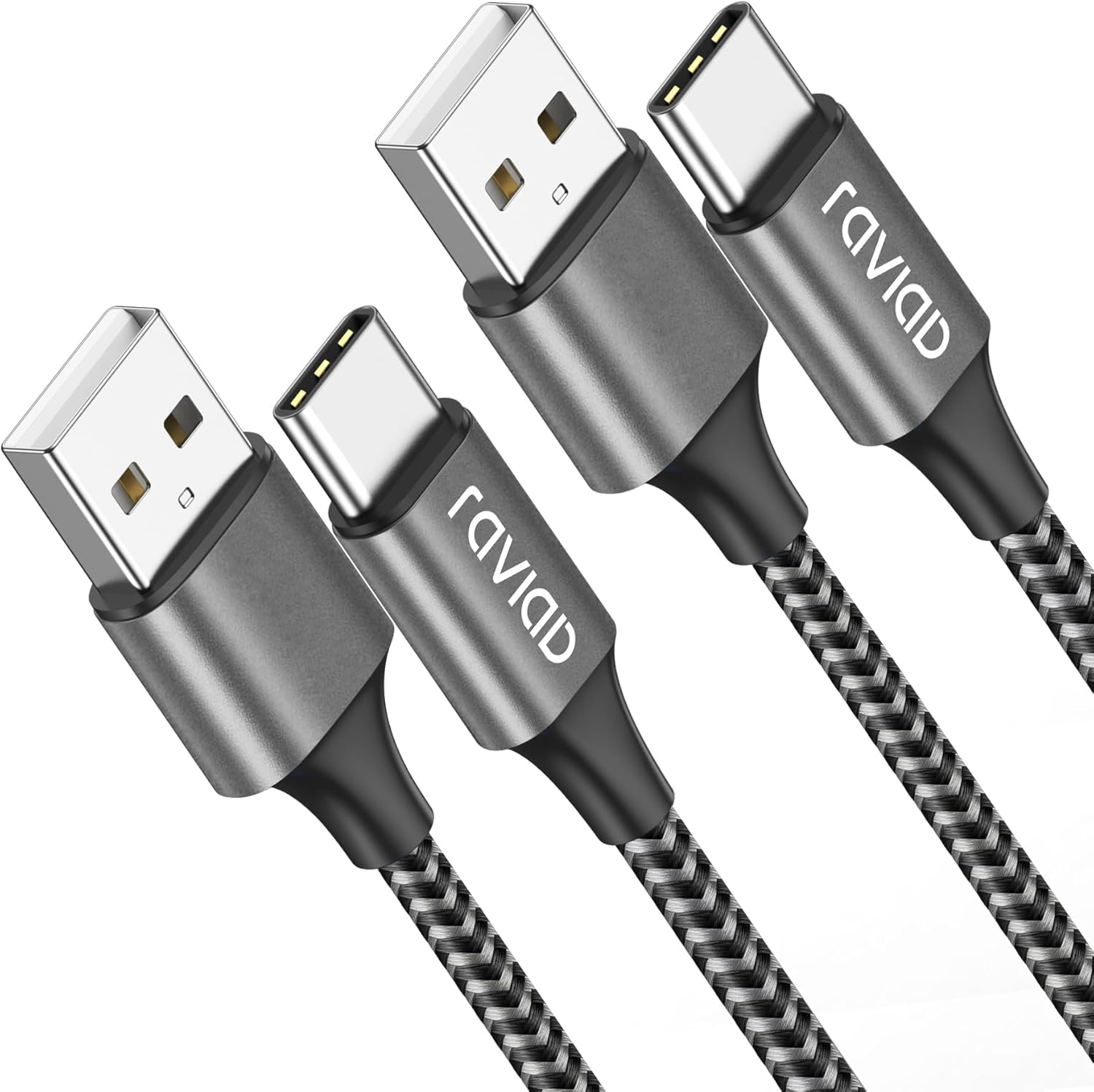 Raviad USB-Typ-C-Kabel, Nylon-Typ-C-Ladekabel, schnelle Ladesynchronisierung