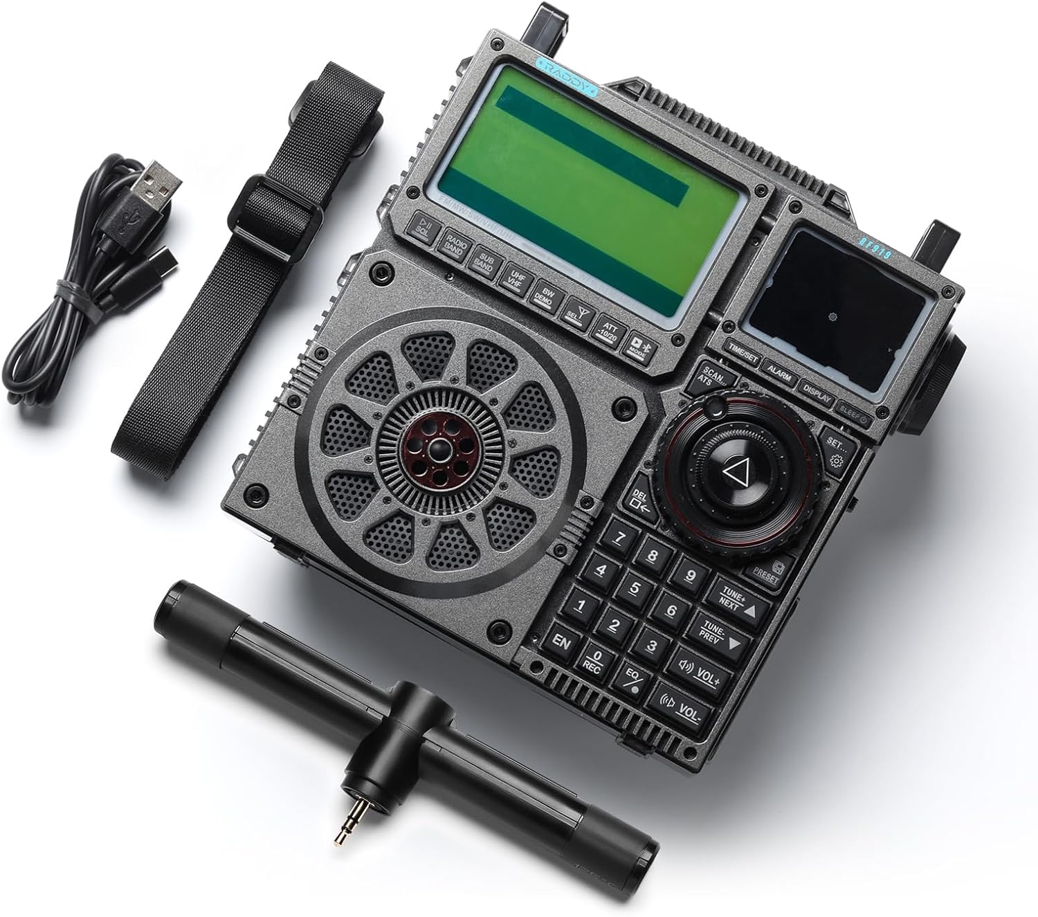 Raddy RF919 SSB-Kurzwellenradio, Vollband-UKW-AM-SW-VHF-UHF-AIR-CB- und SSB-Weltempfänger, mit Antennentuner, 3 externen Antennenanschlüssen, wiederaufladbarem 5000-mAh-Akku, Kopfhöreranschluss | Antennentuner, 3 externe Antennenanschlüsse, 5000-mAh-Akku, AIR/CB/UHF – Bild 9