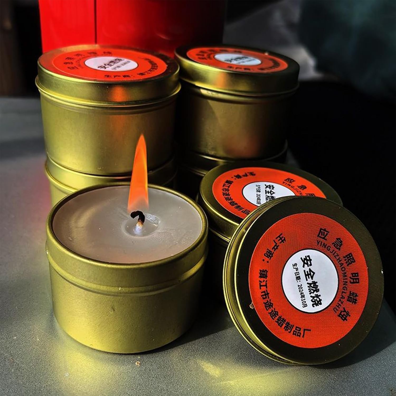 10 Stück Skcandles, winddichte, rauchfreie Kerze, Notfallkerze für Stromausfälle, rauchfreies Beleuchtungsset, Kerzen mit langer Brenndauer, Kerzen für Wandern und Outdoor-Survival-Ausrüstung – Bild 4