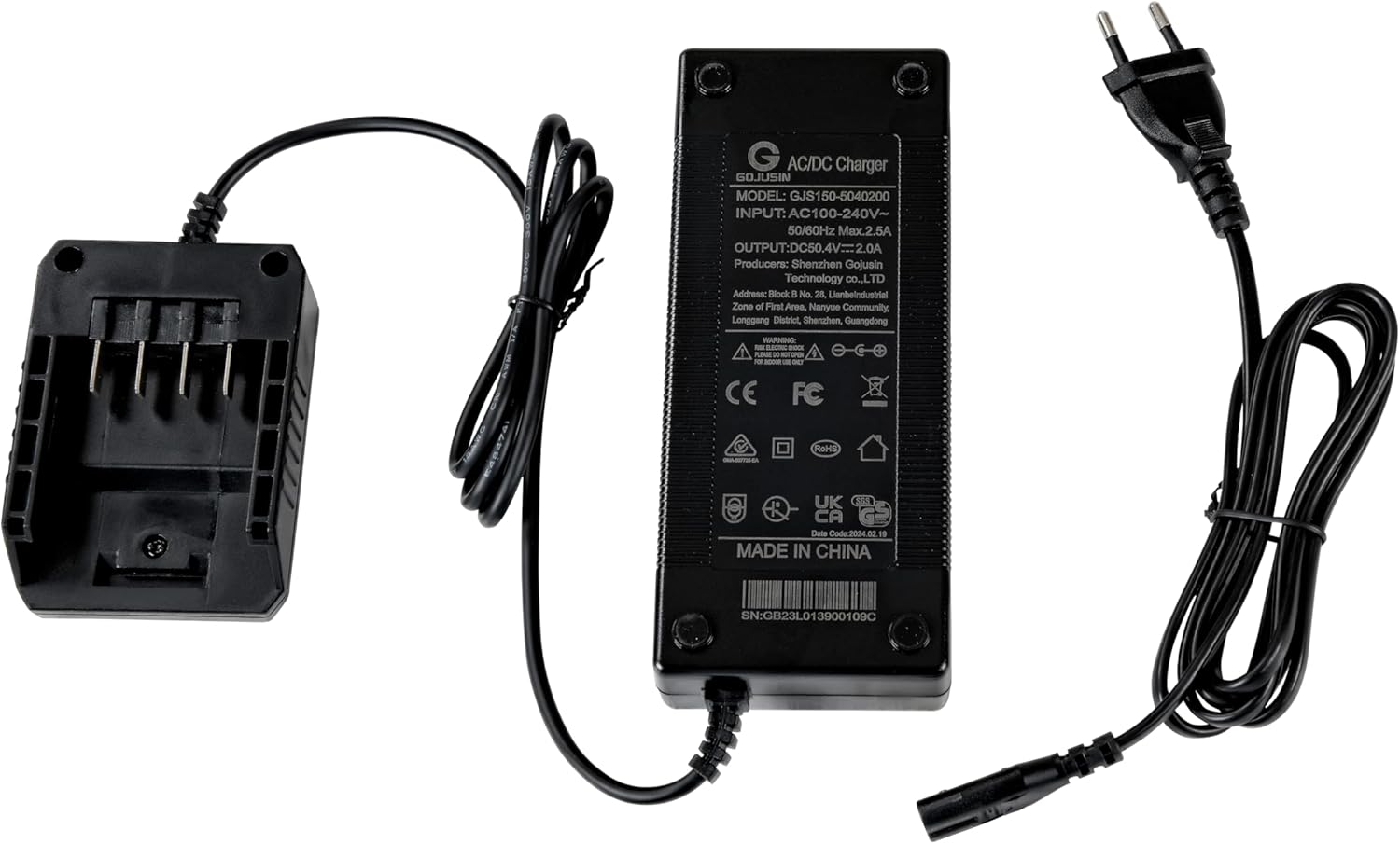 SuperHandy 48-V-Lithium-Ionen-Akku-Ladegerät für 48-V-Lithium-Ionen-Akkus (nur Ladegerät)