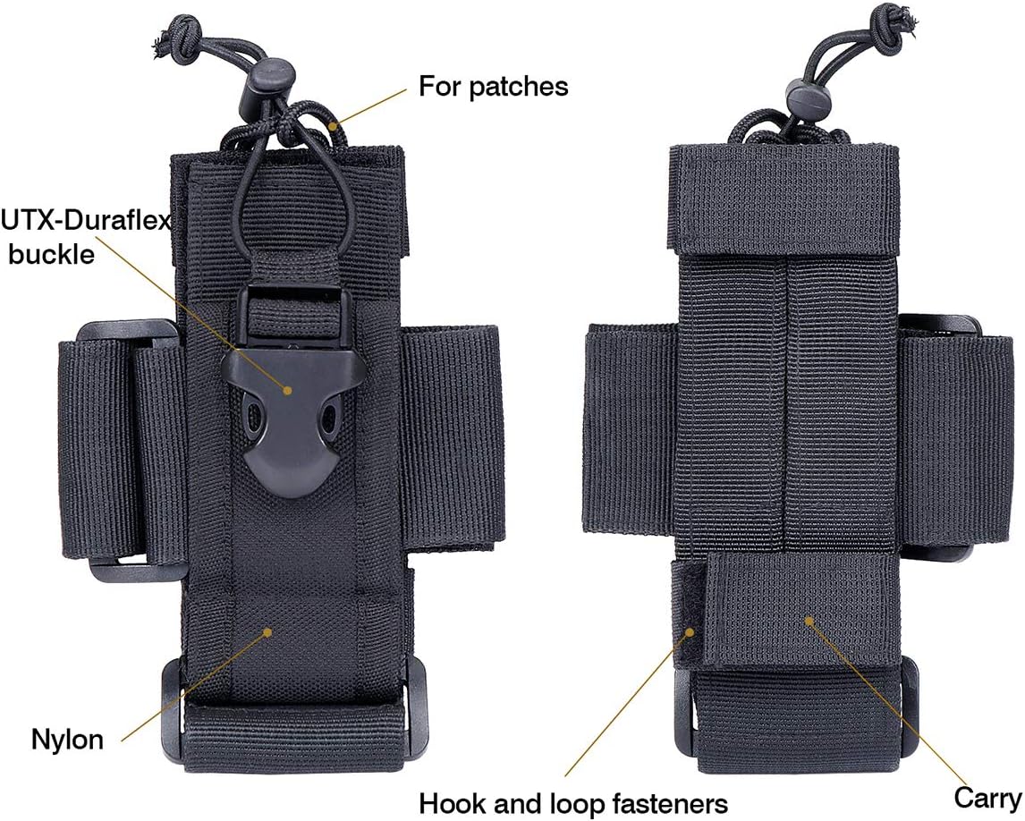 Funkgeräthalter Walkie Talkie, Funkgerät-Holstertasche, Molle-Tasche, taktische Walkie-Talkie-Tasche, Funkgerät-Holstertasche für Motorola-Funkgeräte für GPS-Telefone, Militär, Jagd, Camping – Bild 4