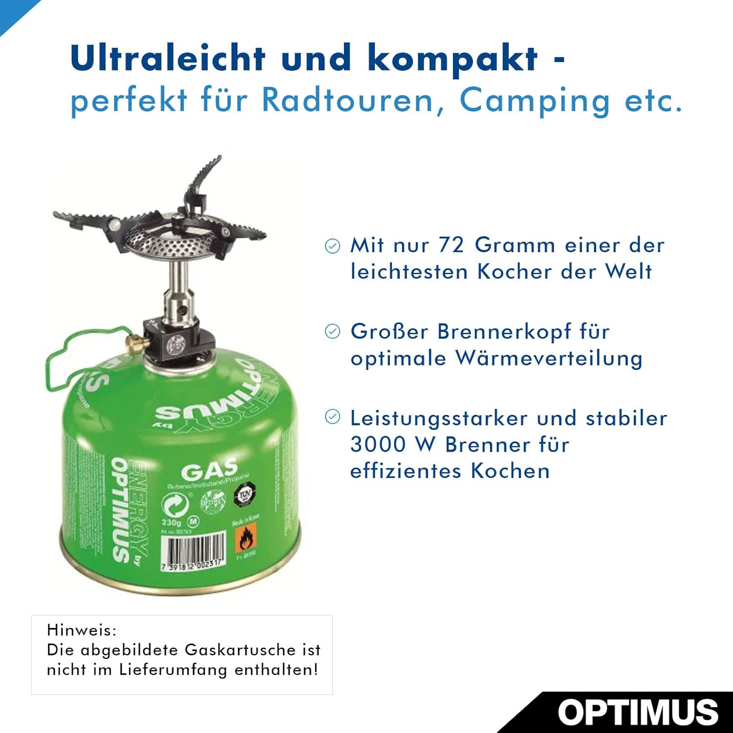 Optimus 8019749 Crux Lite Solo Cooking System Herd mit Topf – Bild 2